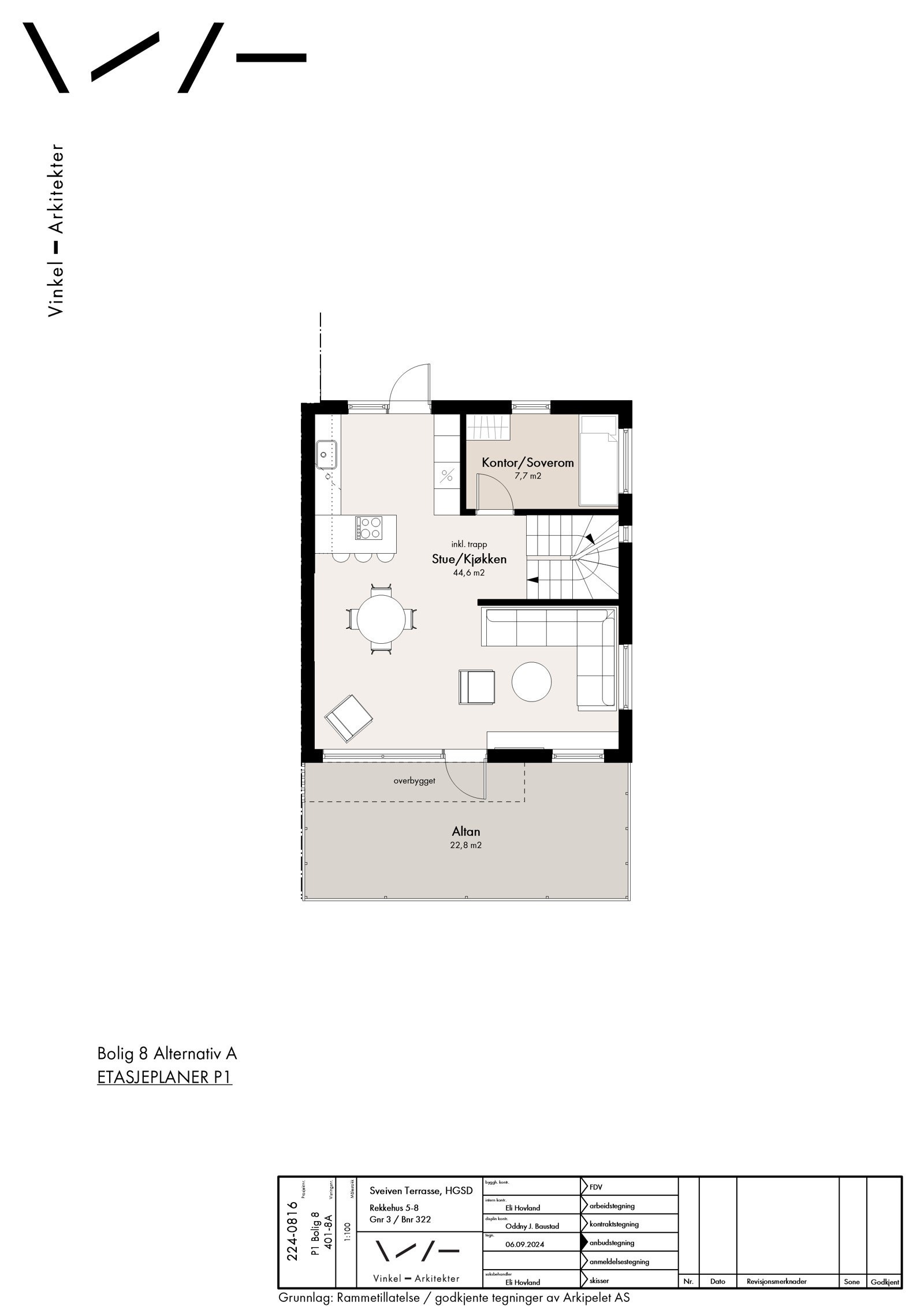 Bolig 8 - Plan 1 - Alternativ A Galleribilde