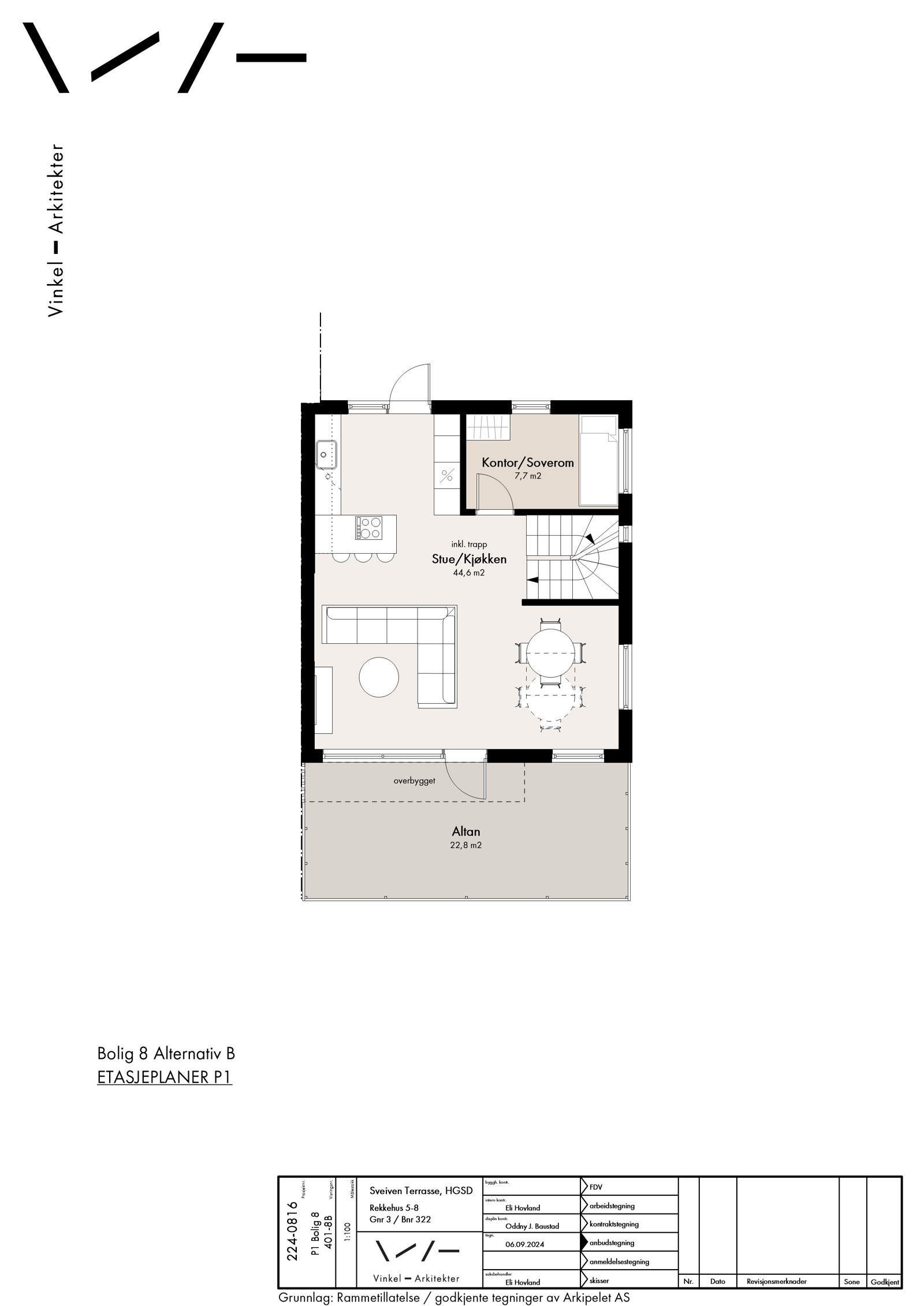 Bolig 8 - Plan 1 - Alternativ B Galleribilde
