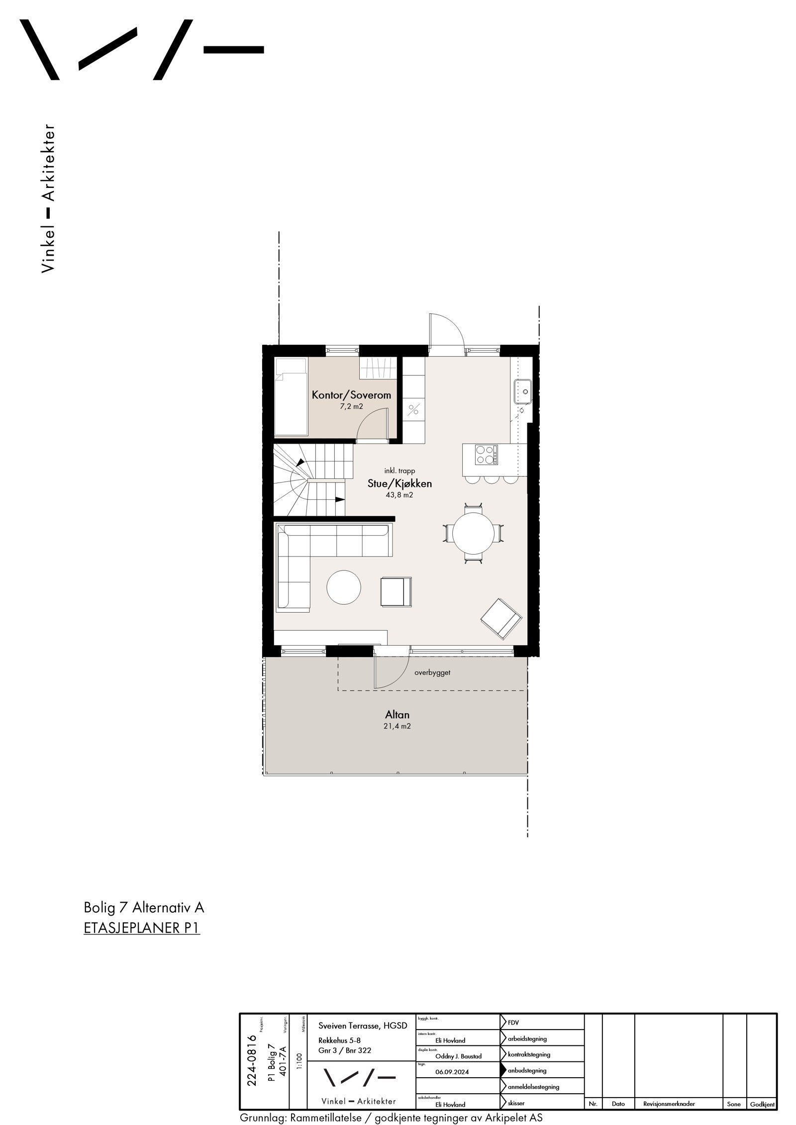 Bolig 7 - Plan 1 - Alternativ A Galleribilde