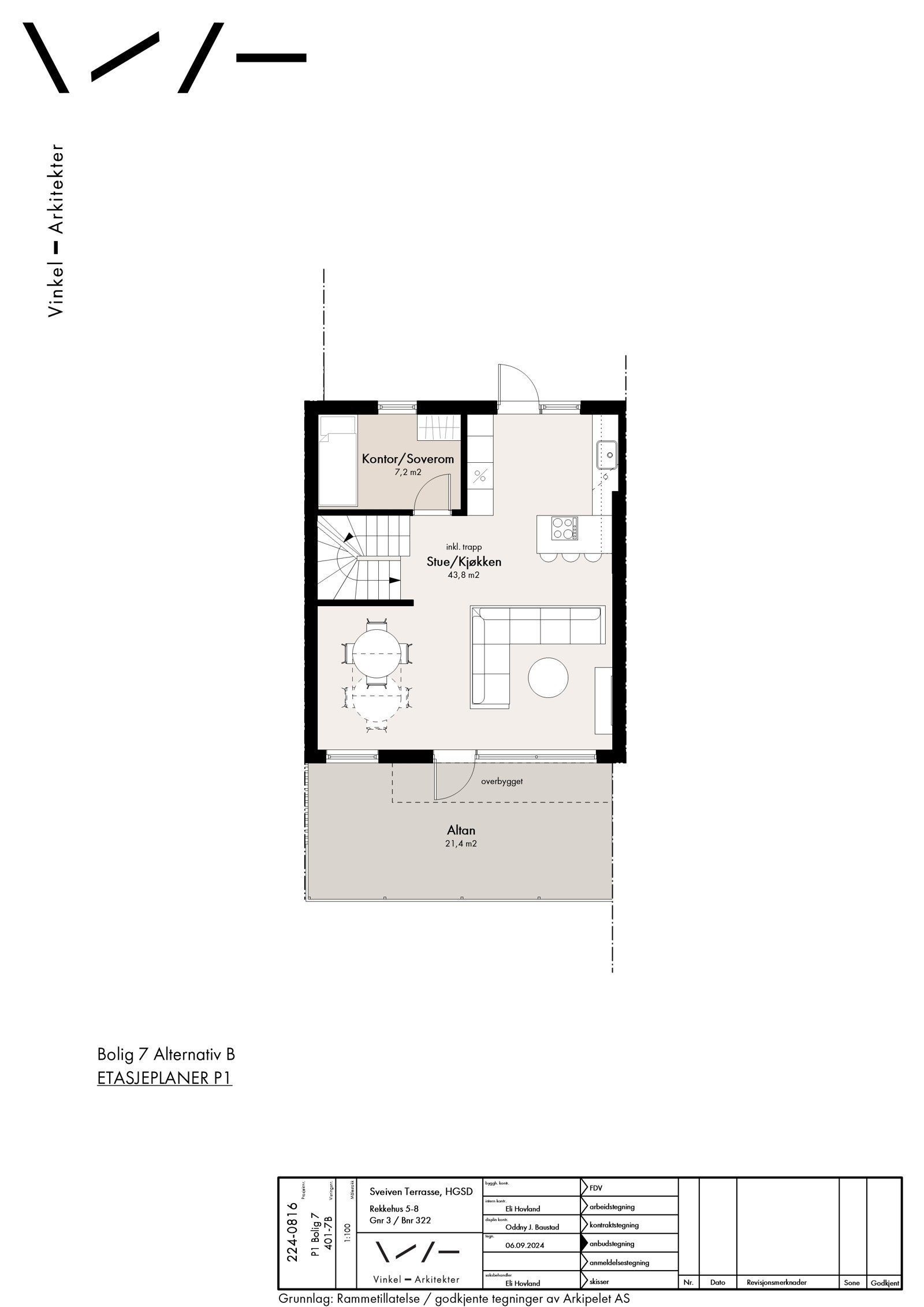 Bolig 7 - Plan 1 - Alternativ B Galleribilde