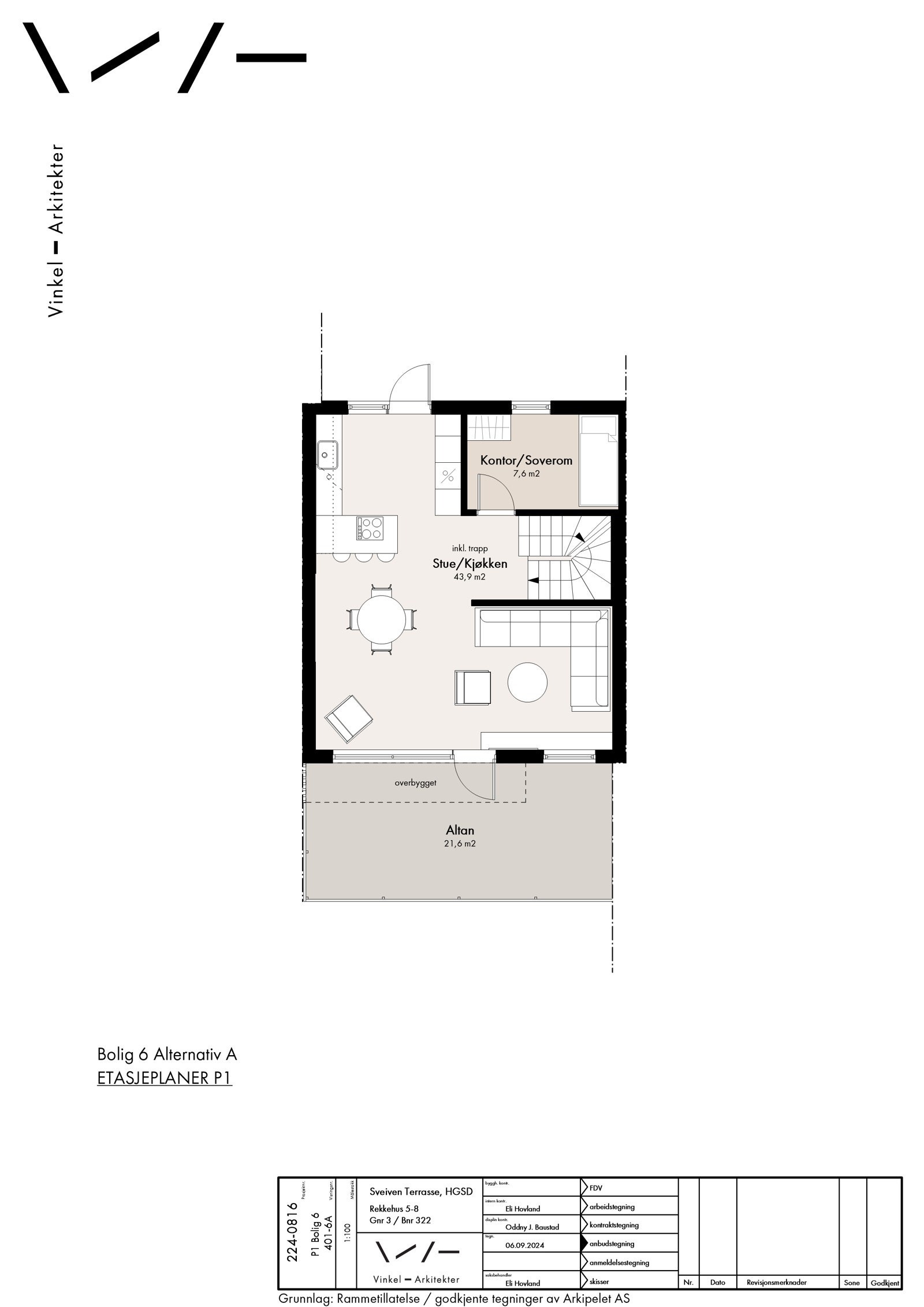 Bolig 6 - Plan 1 - Alternativ A Galleribilde
