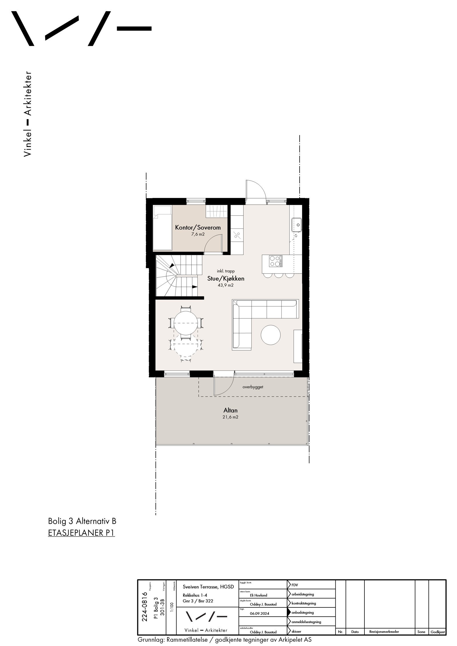 Bolig 3 - Plan 1 - Alternativ B Galleribilde