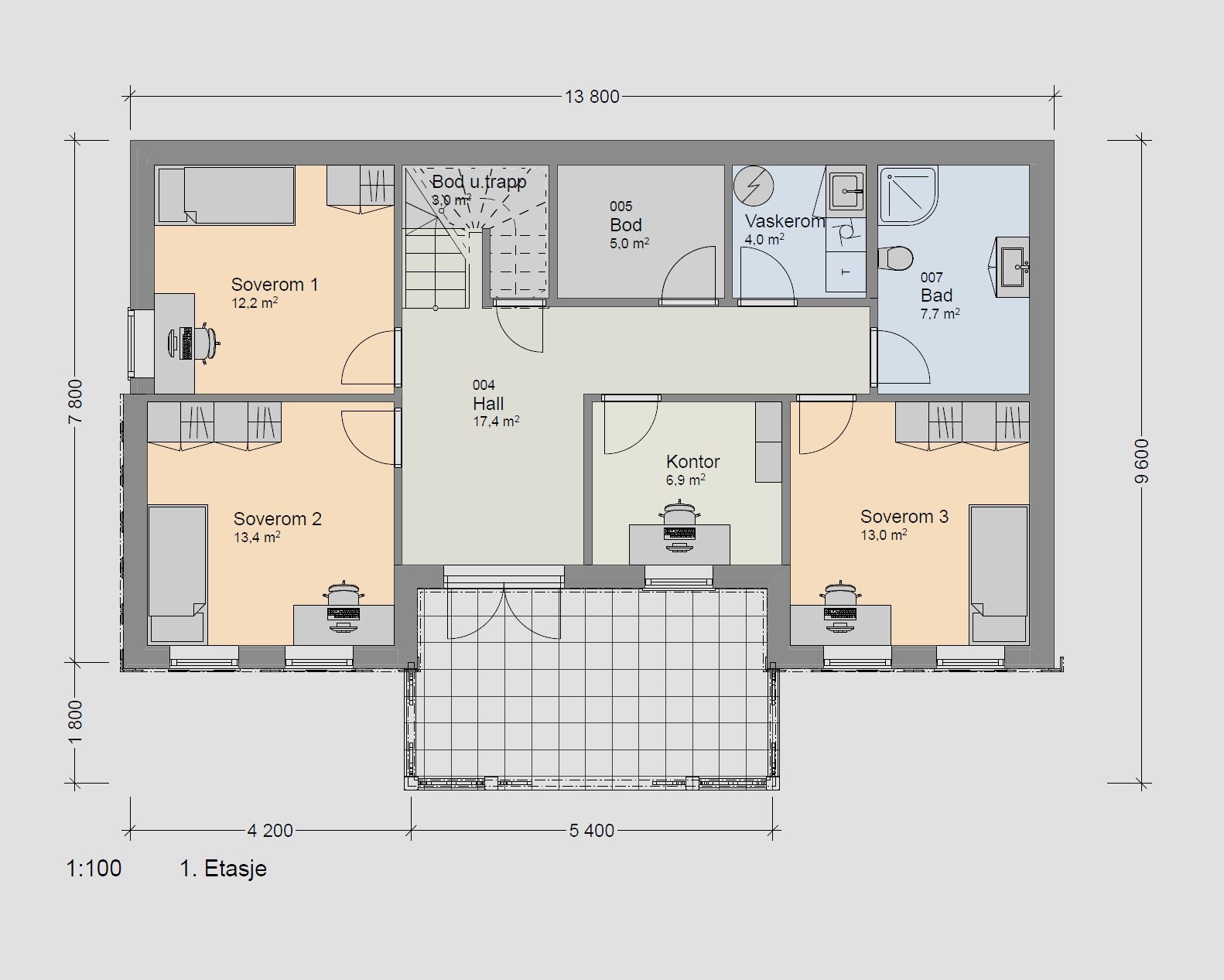 Plan 1. etg Galleribilde
