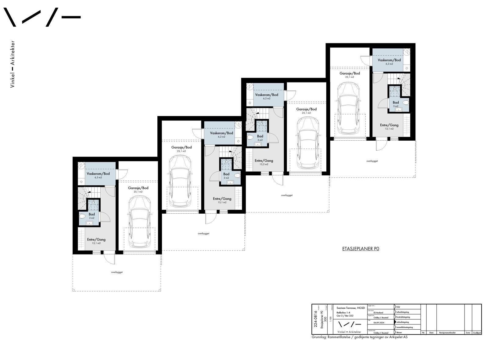 Rekkehus 1-4: Plan 0 Galleribilde