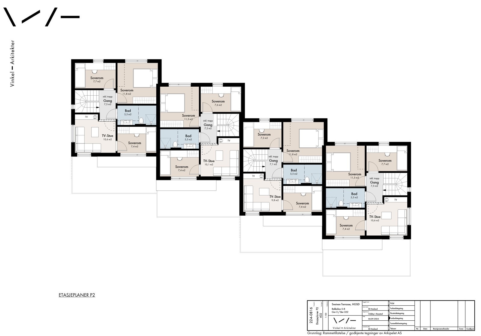 Rekkehus 5-8: Plan 2 Galleribilde