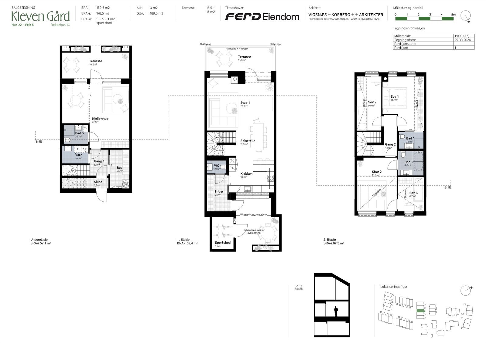 Salgstegning Hus 22 - Felt 5 Galleribilde