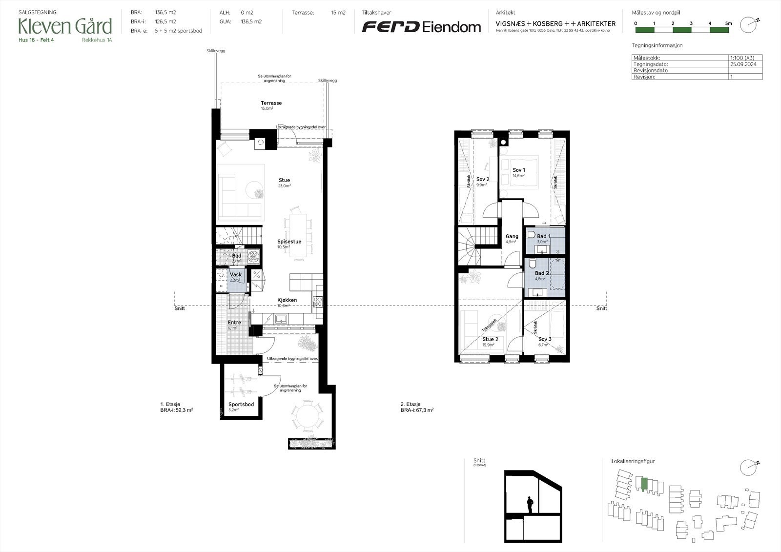 Salgstegning Hus 16 - Felt 4 Galleribilde