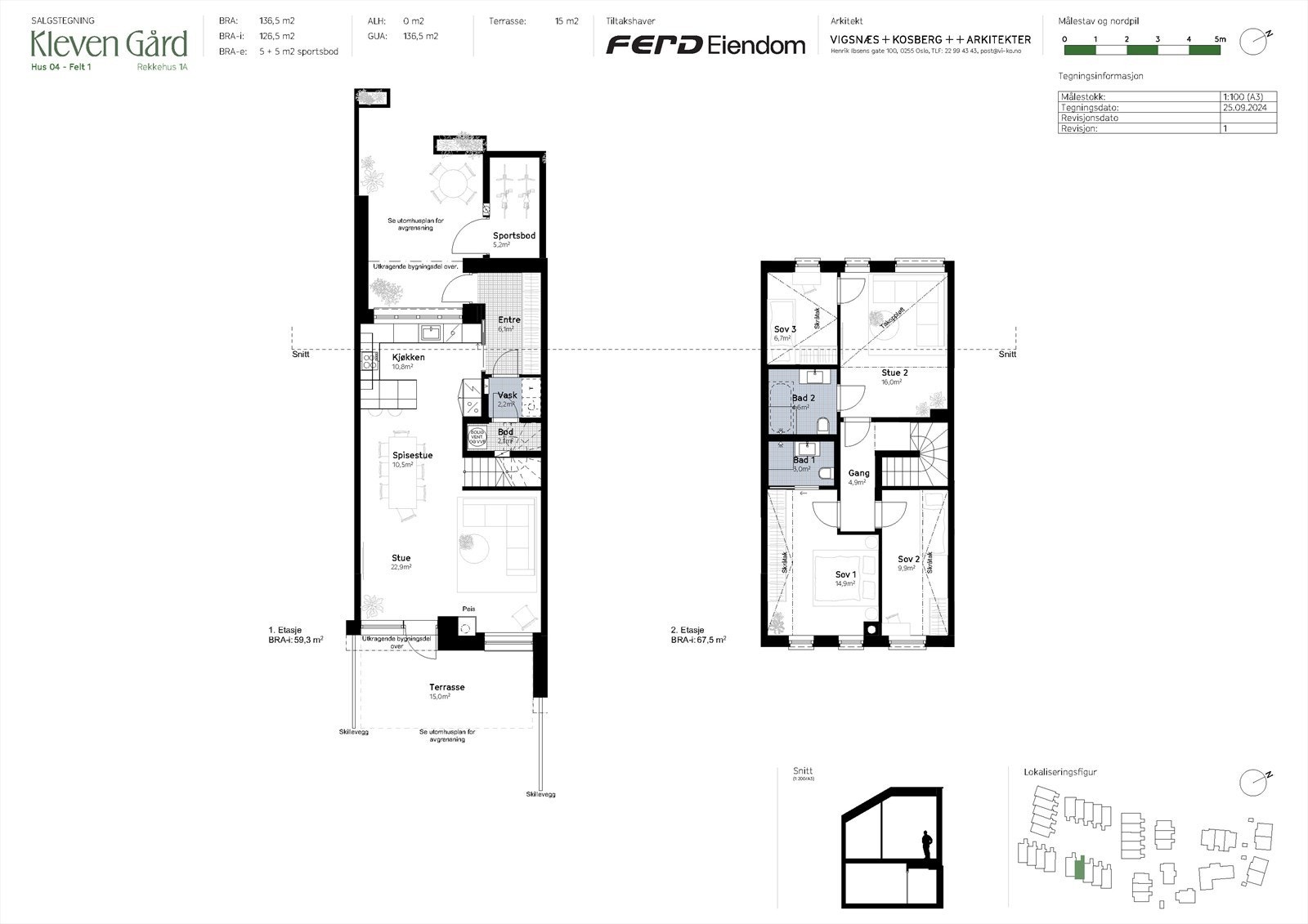 Salgstegning Hus 04 - Felt 1 Galleribilde