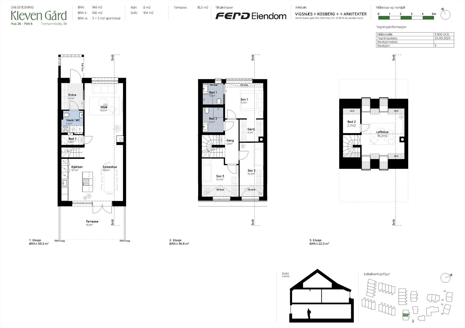 Salgstegning Hus 26 - Felt 6 Galleribilde