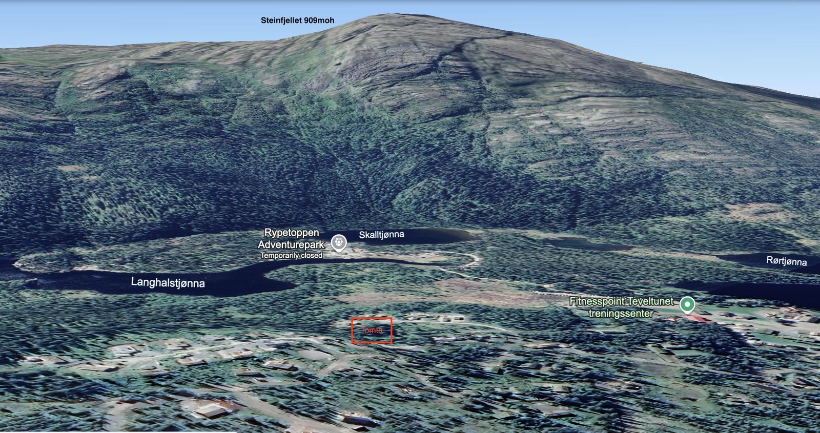 Perspektiv bilde fra google earth Galleribilde