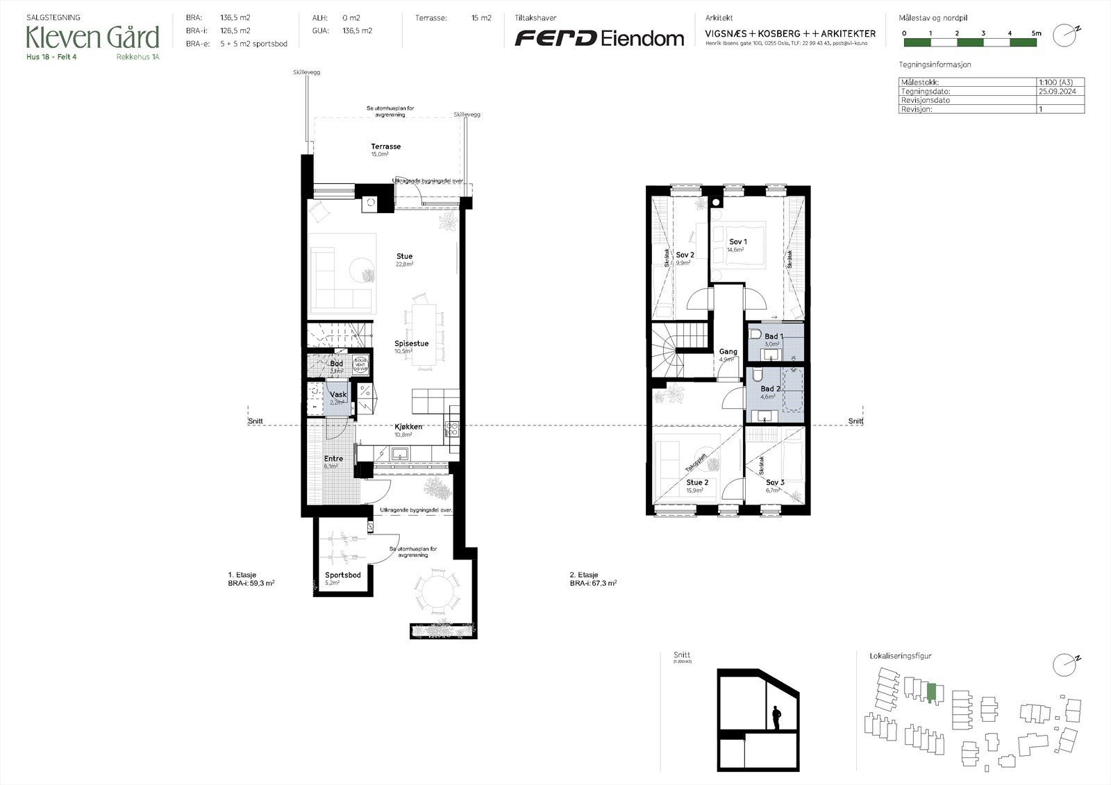 Salgstegning Hus 18 - Felt 4 Galleribilde
