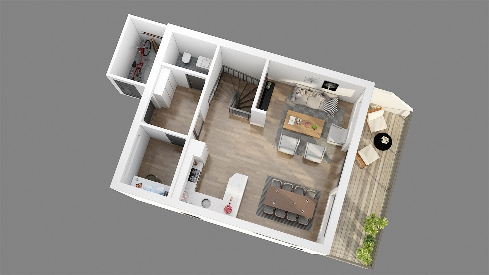 Plantegning hovedetasje Galleribilde