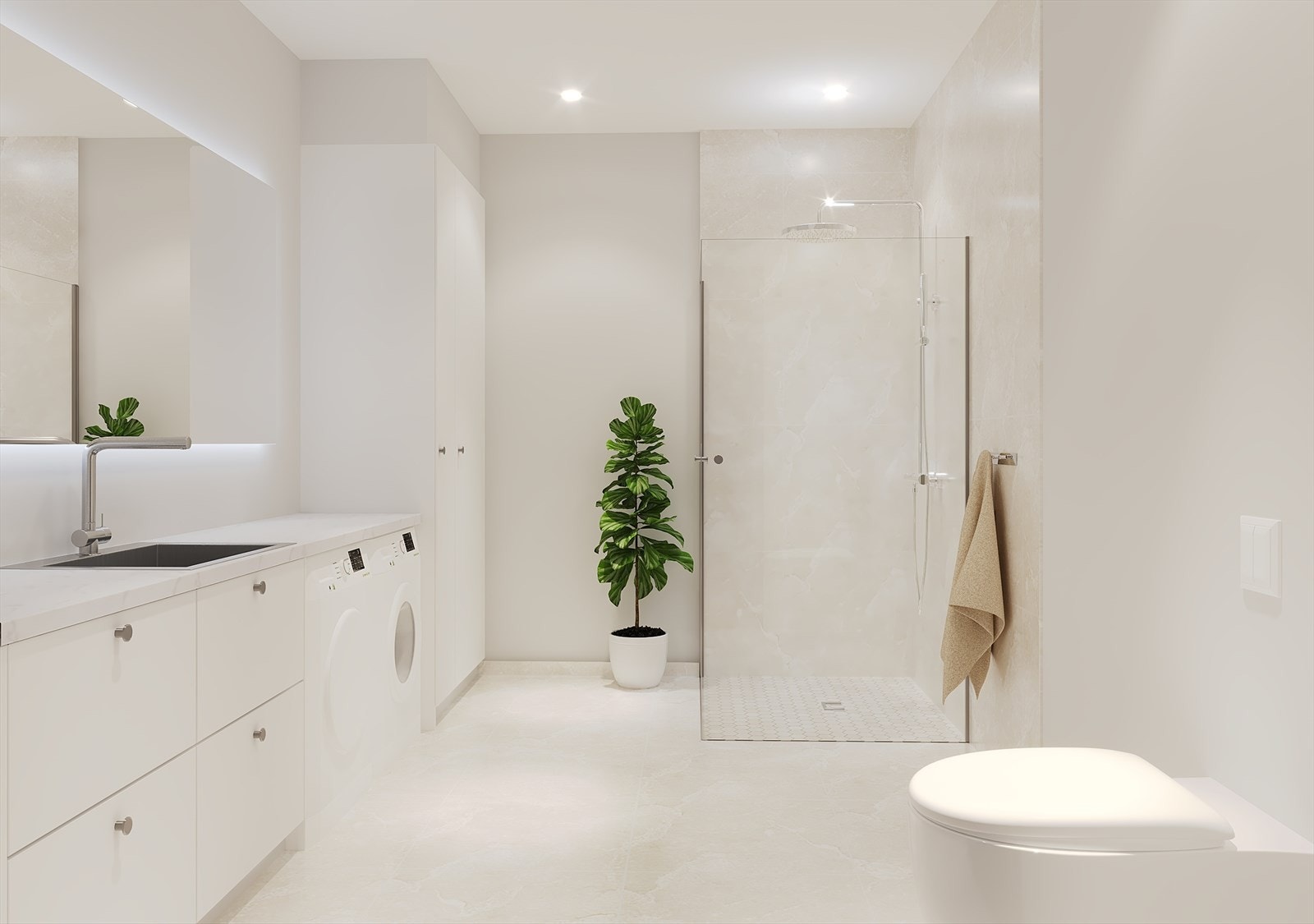 Illustrasjonsfoto bad/vaskerom Galleribilde