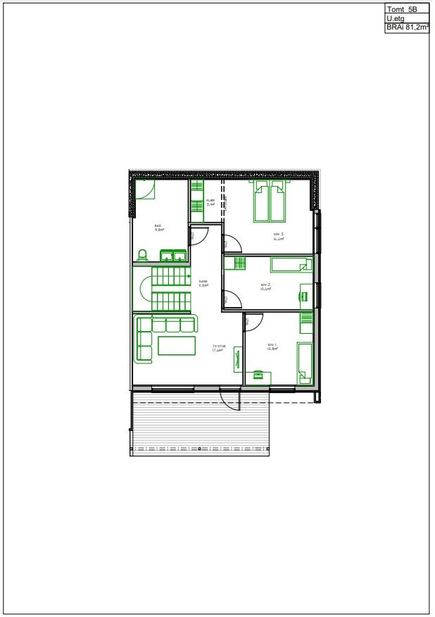 Plantegning tomt 5 B - underetasje Galleribilde