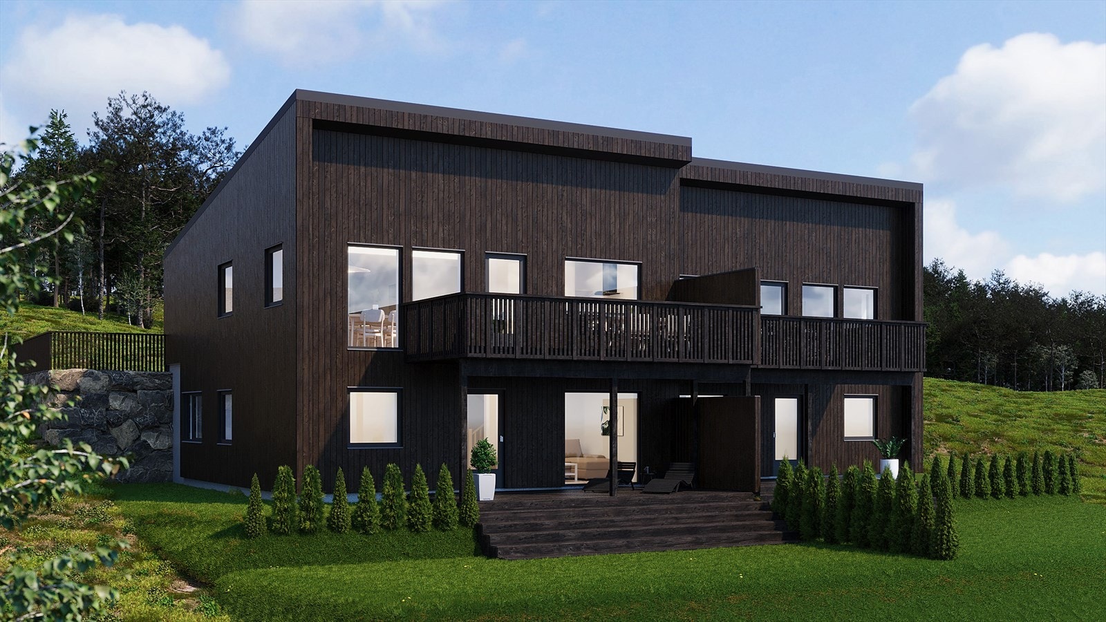 DNB Eiendom v/ Ann-Kristin Salvesen har gleden av å presentere prosjektert tomannsbolig - Lafteråsen tomt 5 (Illustrasjonsfoto) Galleribilde