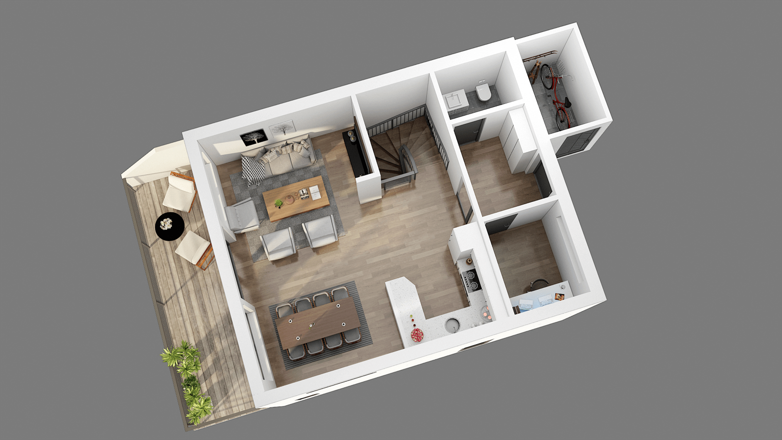 Plantegning hovedetasje Galleribilde