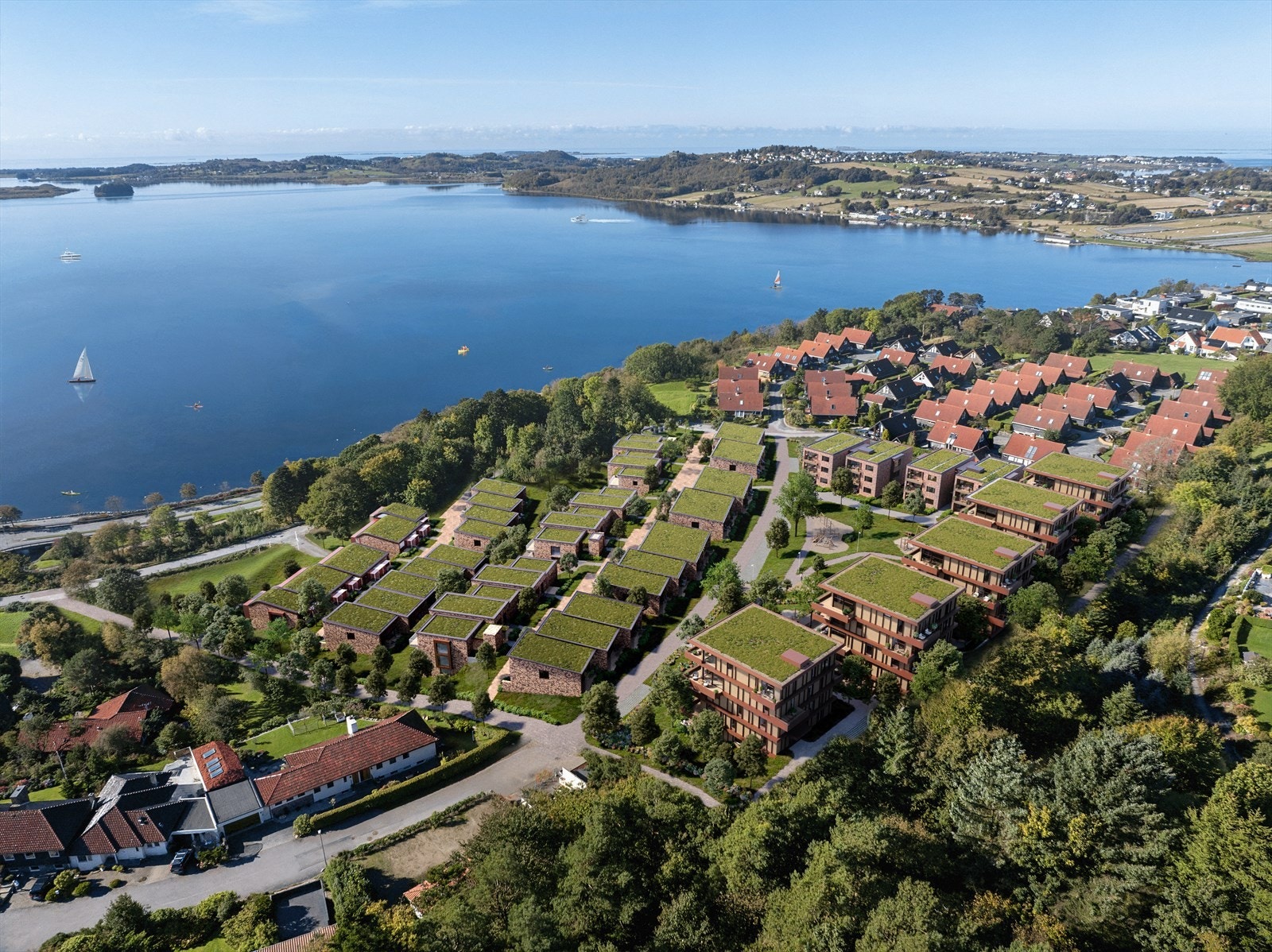 Første salgstrinn består av 51 eksklusive leiligheter fra fra 50 til 165 kvm fordelt på syv leilighetsbygg. De aller fleste har storslått utsikt og gode solforhold. Galleribilde