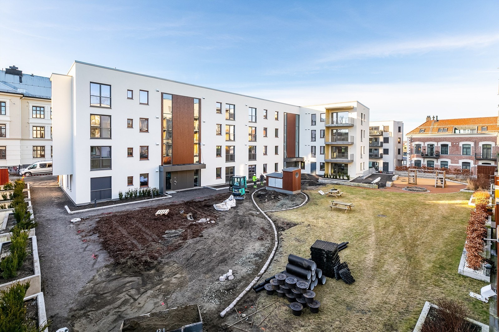 Arealene utomhus er under ferdigstillelse. Galleribilde