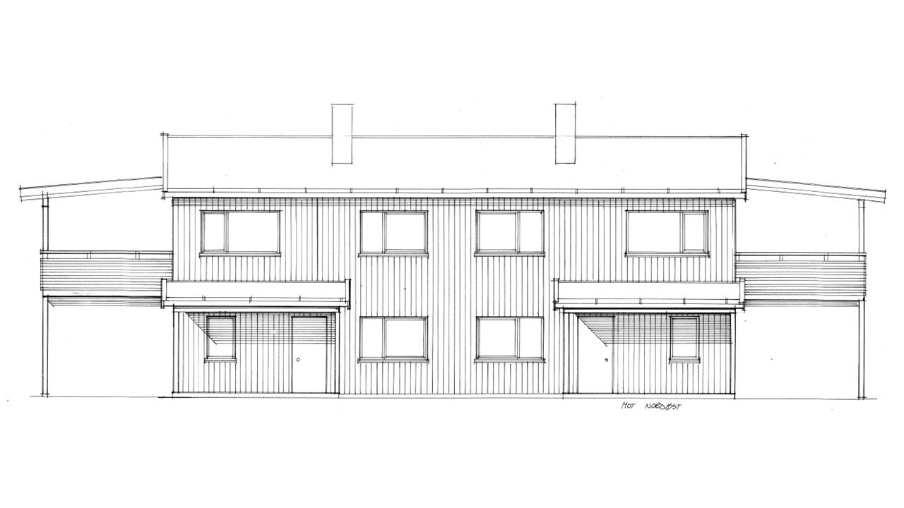 Bolig 1 er boligen til venstre på fasadetegningen Galleribilde