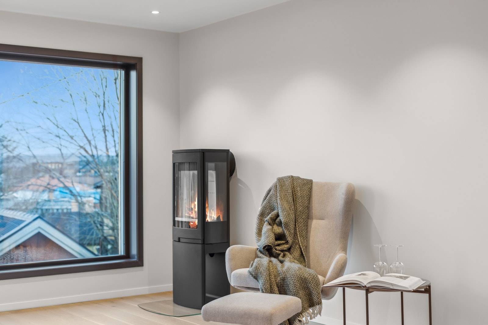 Stue med peisovn Galleribilde