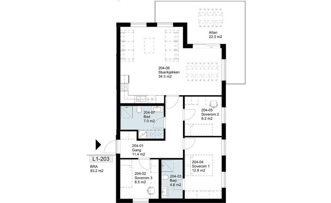Planskisse Galleribilde