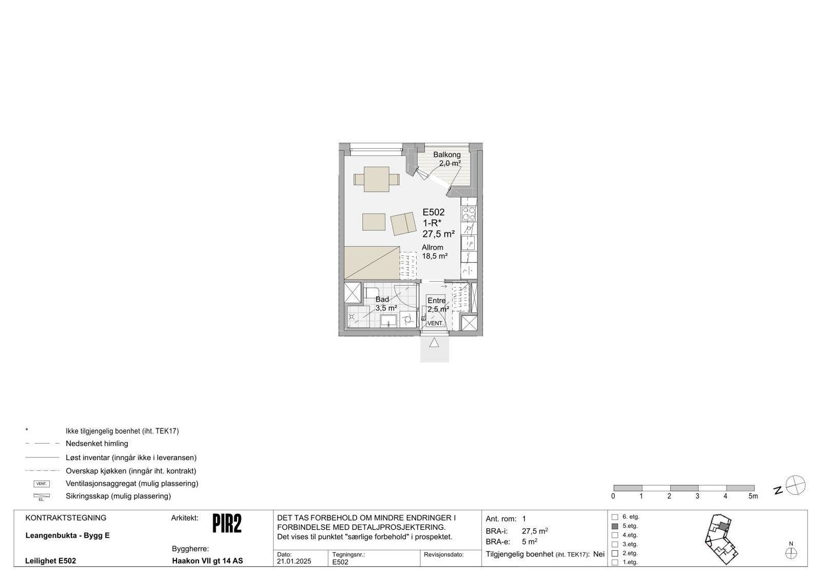 Planskisse E502 Galleribilde