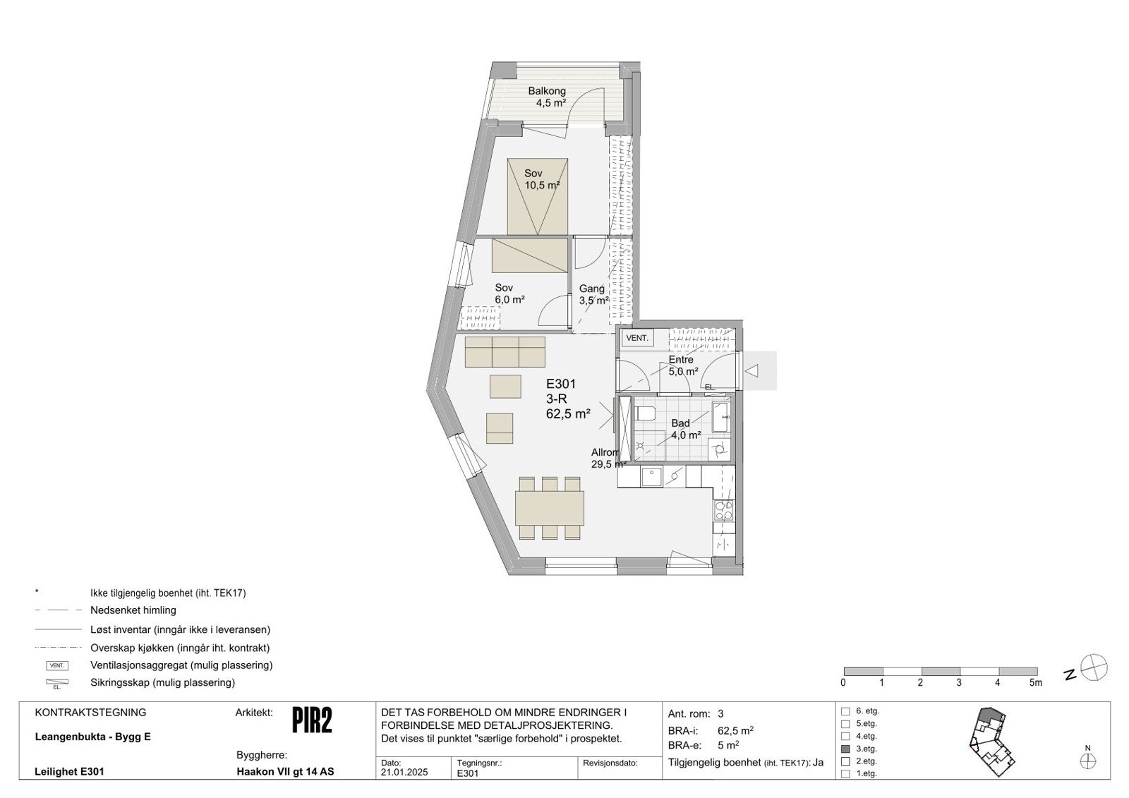 Planskisse E301 Galleribilde