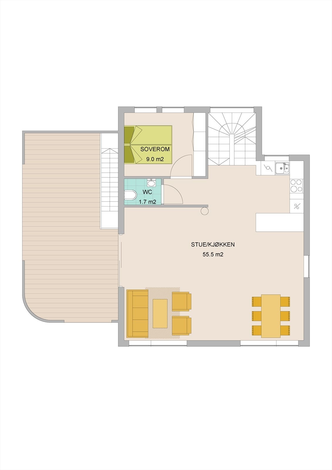 Plantegning hovedetasje Galleribilde