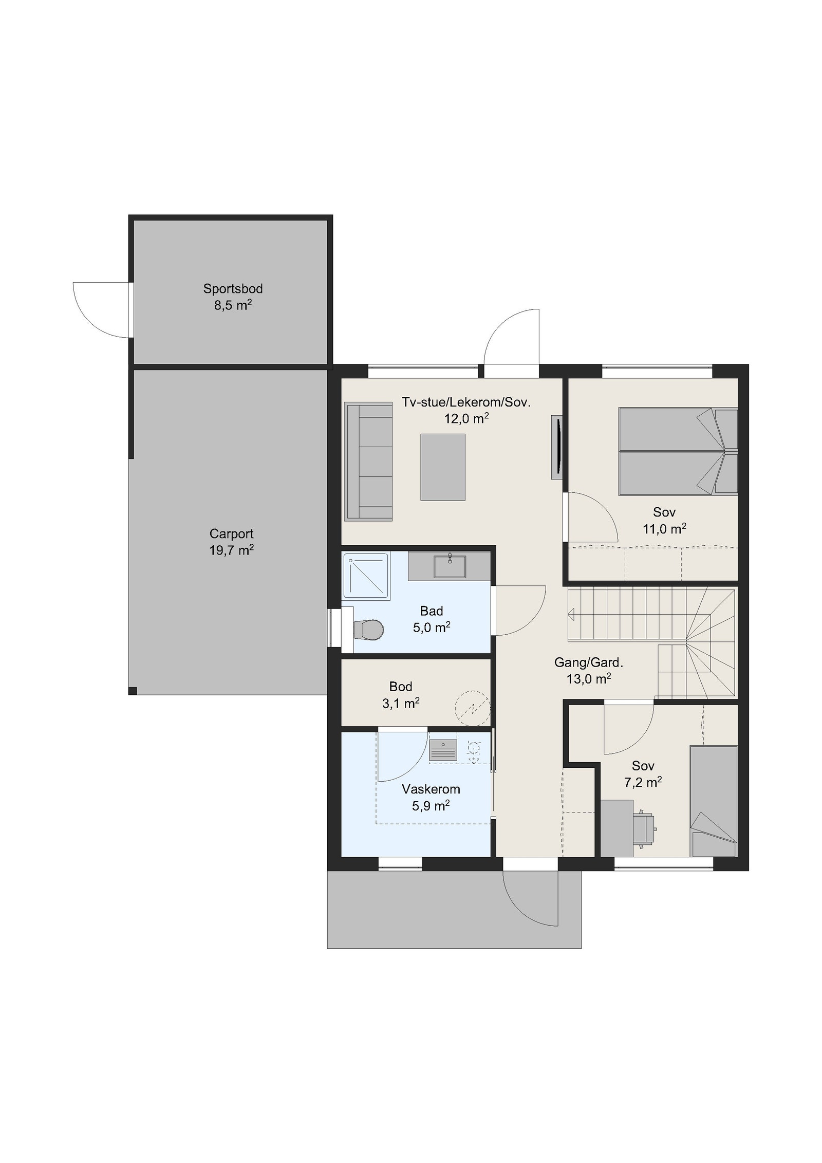 Bolig 1, 1. etasje Galleribilde