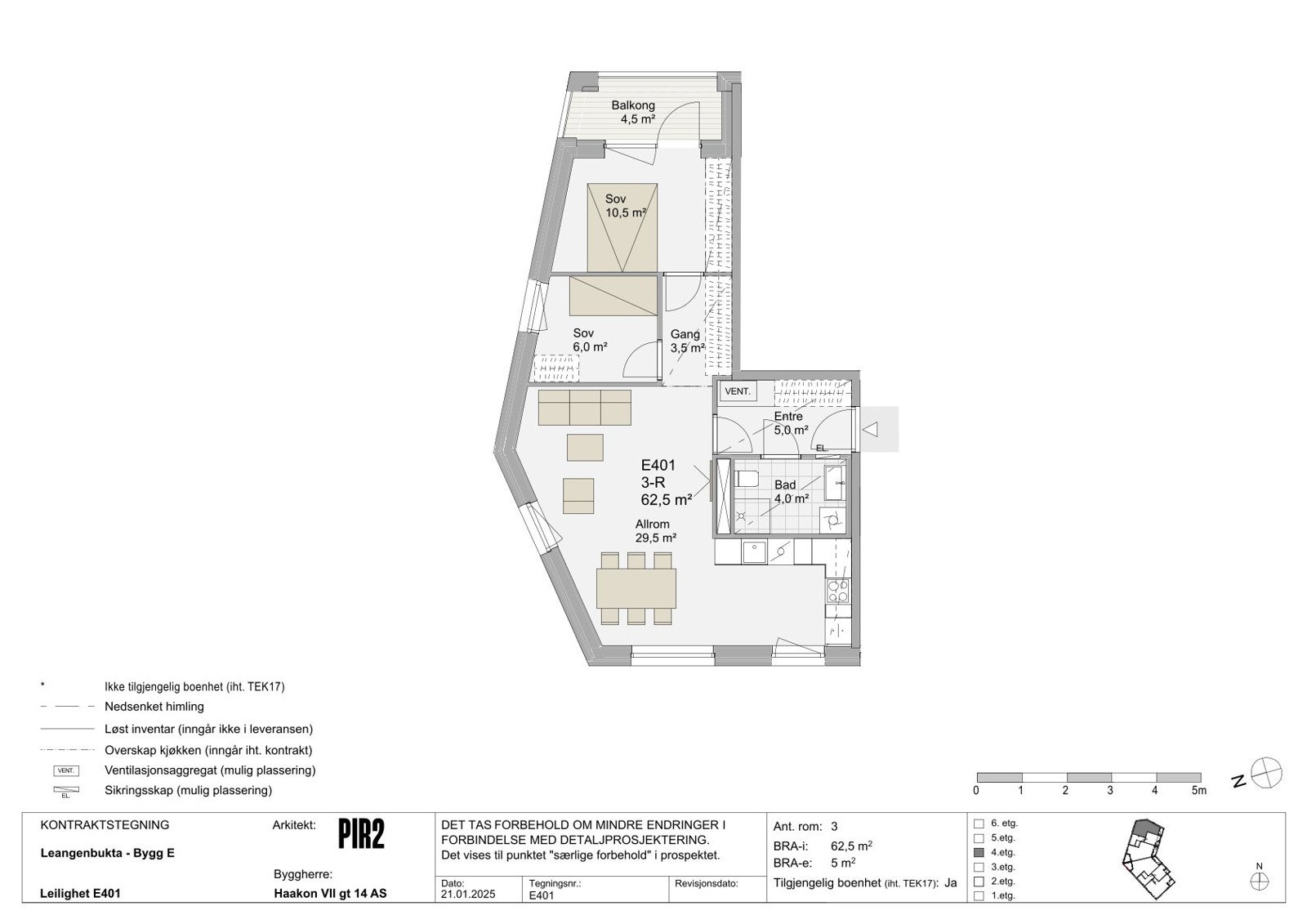 Planskisse E401 Galleribilde