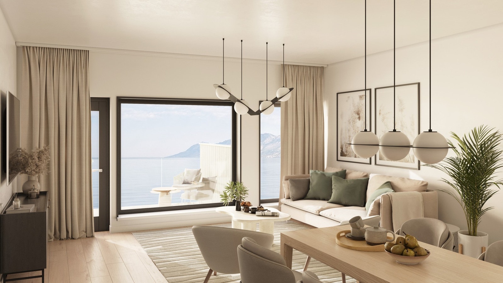 Nye og lyse leiligheter med store vindusflater og gjennomgående god kvalitet. Galleribilde