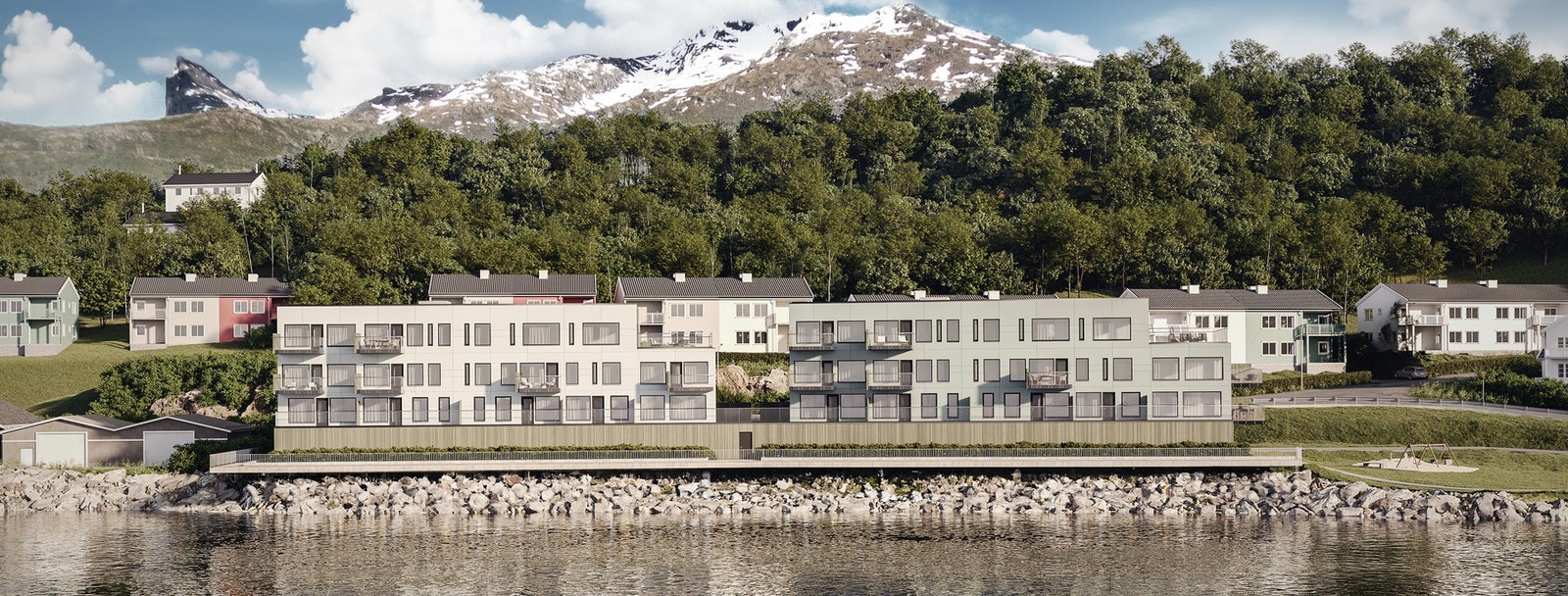 Alle leilighetene får nydelig og uforstyrret utsikt mot havet og gode solforhold. Her har du en unik mulighet til å bo i rolige omgivelser samtidig som det er kort vei til matbutikker, skoler, barnehager og sentrum med kjøpesenter, restauranter og andr... Galleribilde