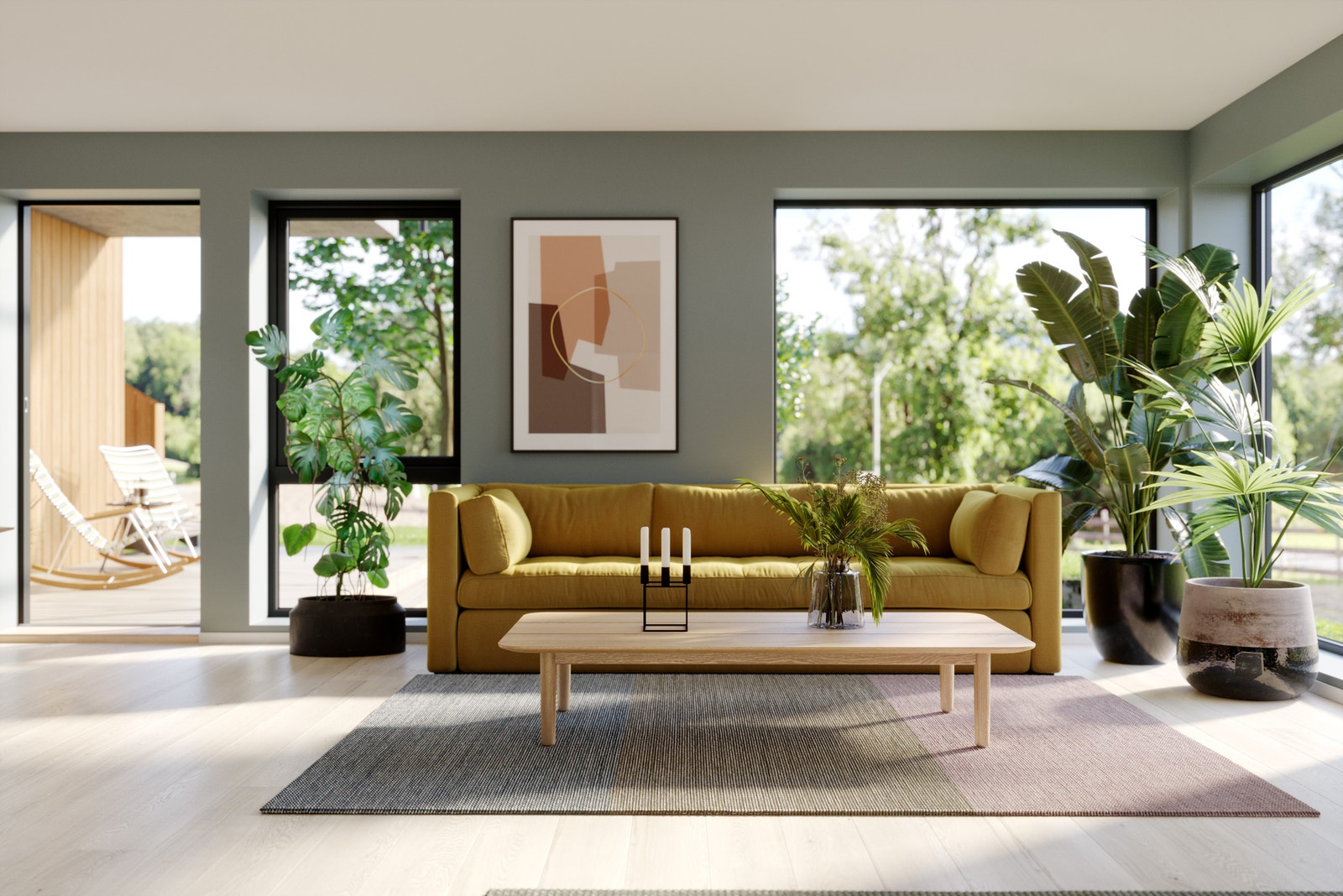 Illustrasjonsbilde av stue Galleribilde