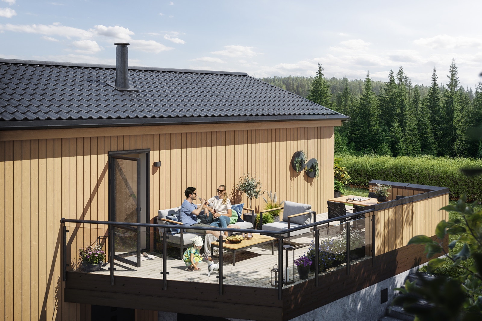 Her får du en solrik takterrassen perfekt for fine sommerdager (illustrasjonsbilde) Galleribilde