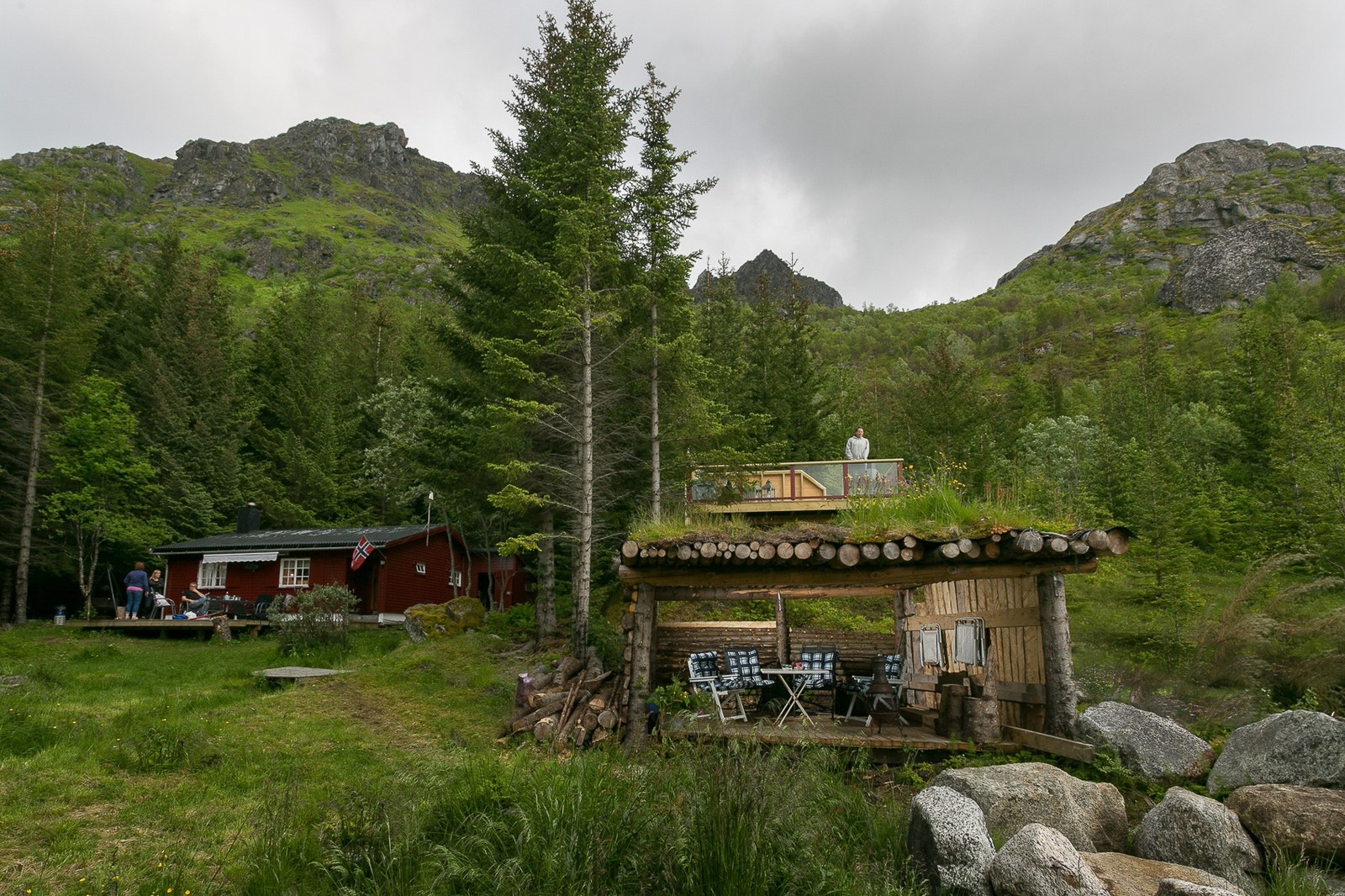 Hytte og gapahuk Galleribilde