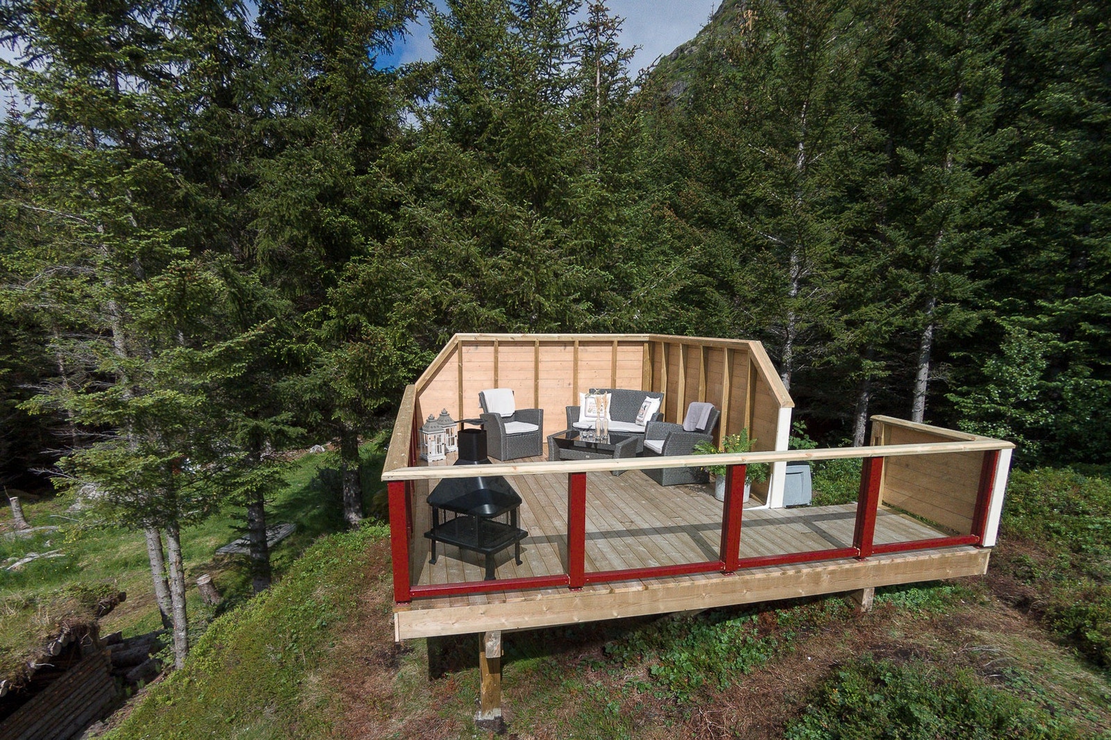 Terrasse meg glassvegger Galleribilde