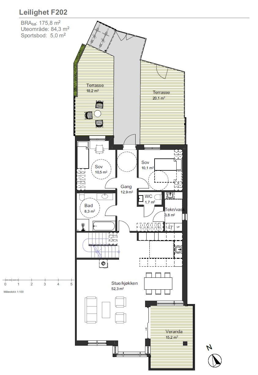 Plantegning - F202 - Hovedetasje Galleribilde