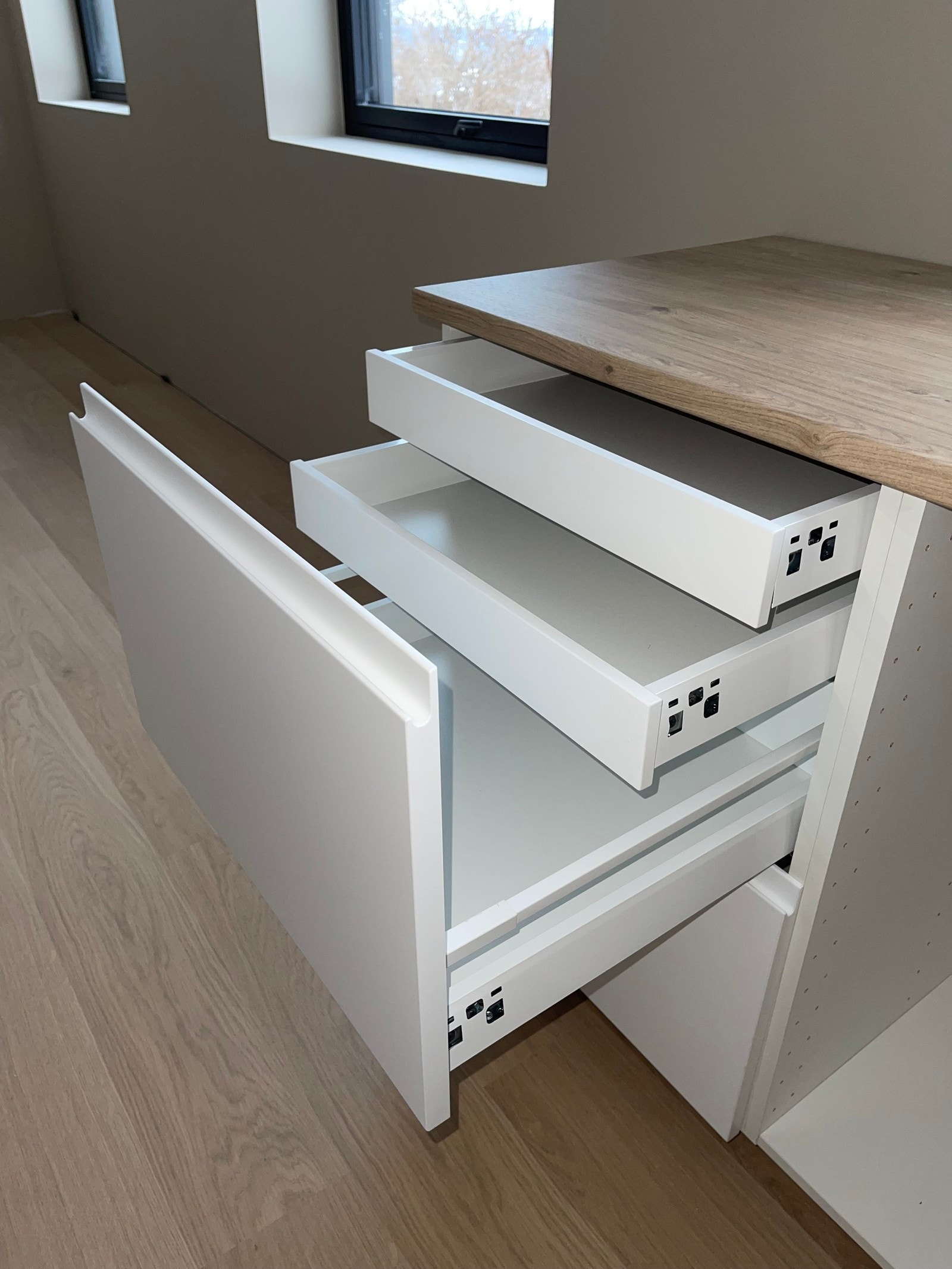 Detalj kjøkkenskuffer Galleribilde