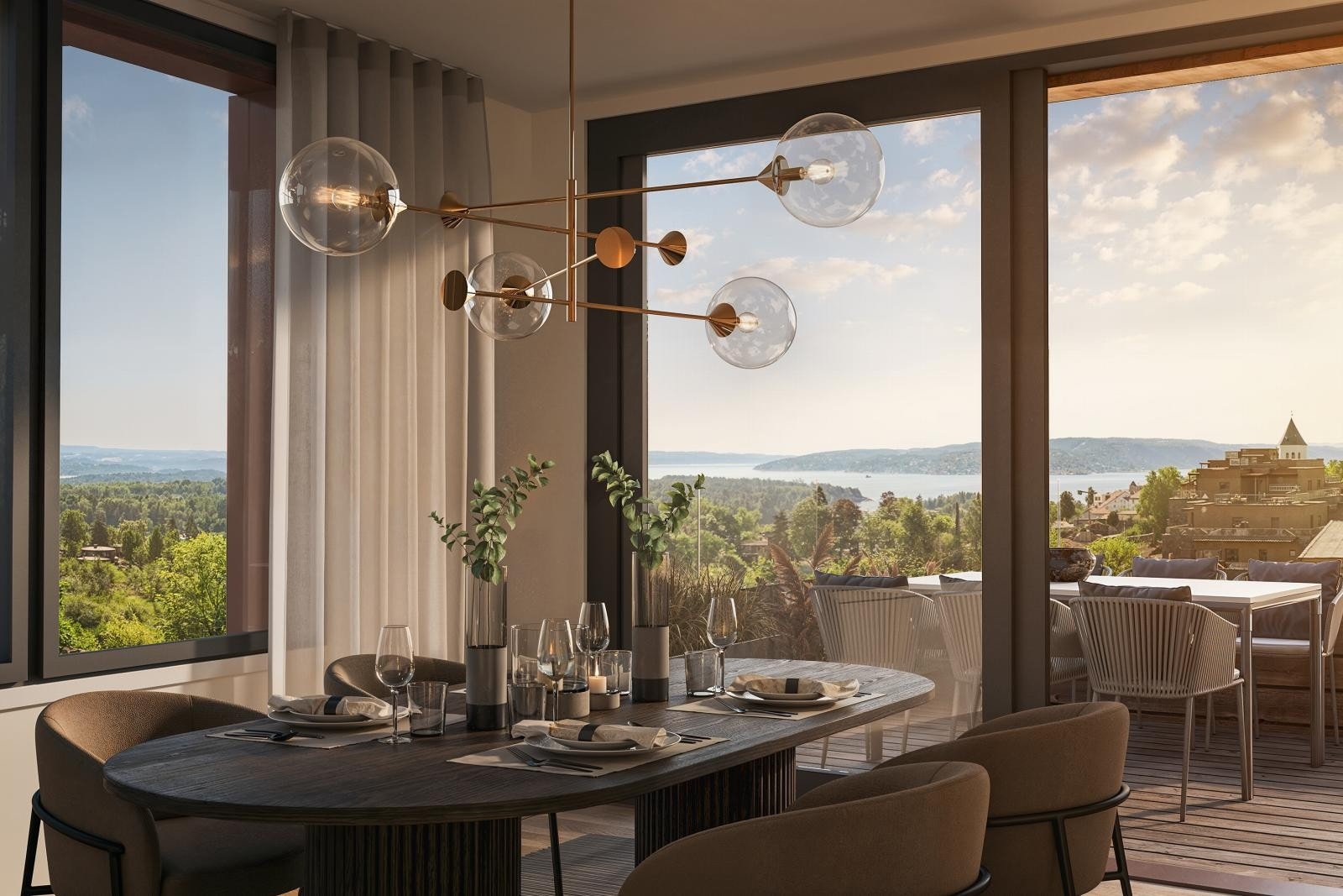 Vindusflatene blir store og kommer til å sørge for svært gode lysforhold. Illustrasjon av leilighet A502. Galleribilde