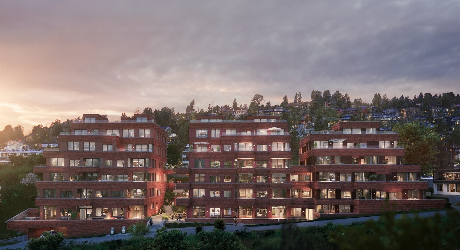 Leilighetene i Villa Silur er tegnet for å ta maksimalt vare på tomten, beliggenheten og utsikten. Galleribilde