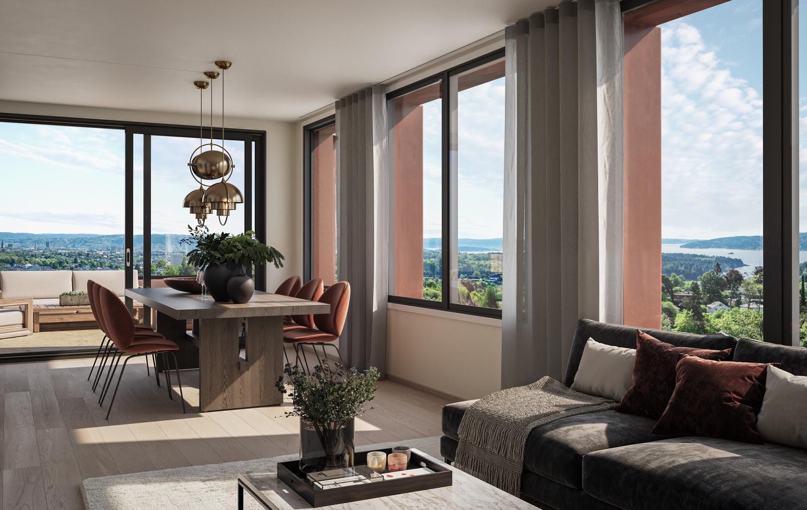 Villa Silur skal bli en bolig du aldri ønsker å flytte fra ? og med så mange praktiske og smarte løsninger at du heller aldri trenger å gjøre det. Illustrasjon av leilighet A602. Galleribilde