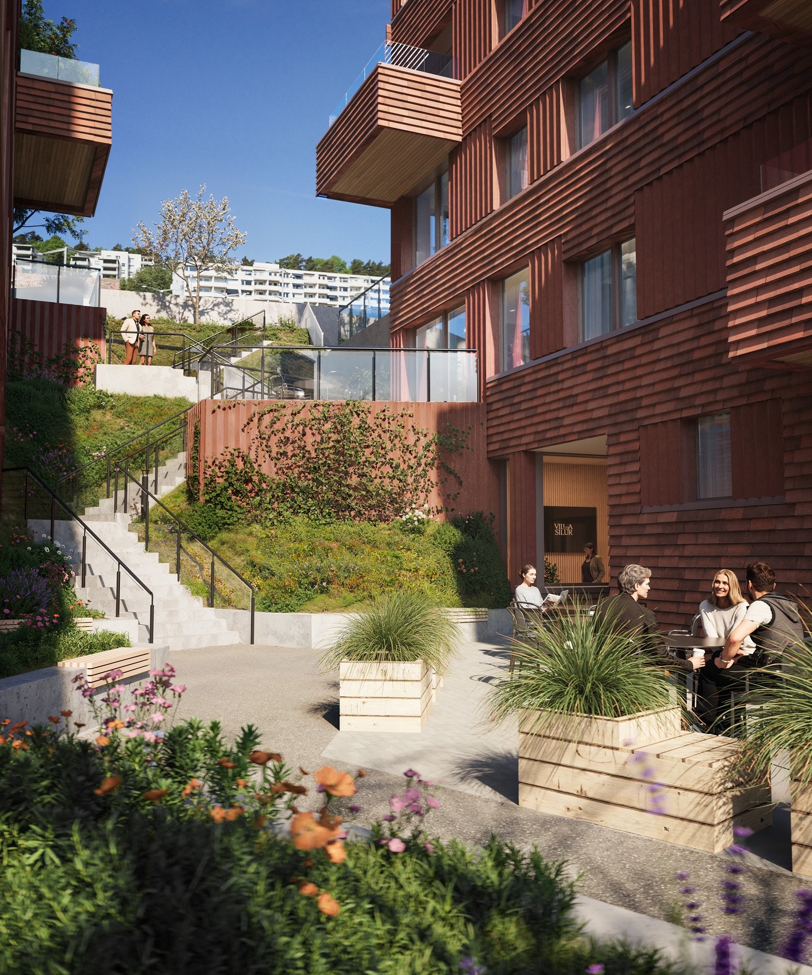 Fellesområdene gjør at ditt nye hjem ikke begrenses av leilighetens fire vegger. Galleribilde