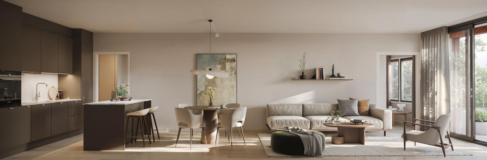 Illustrasjon av leilighet A202. Galleribilde