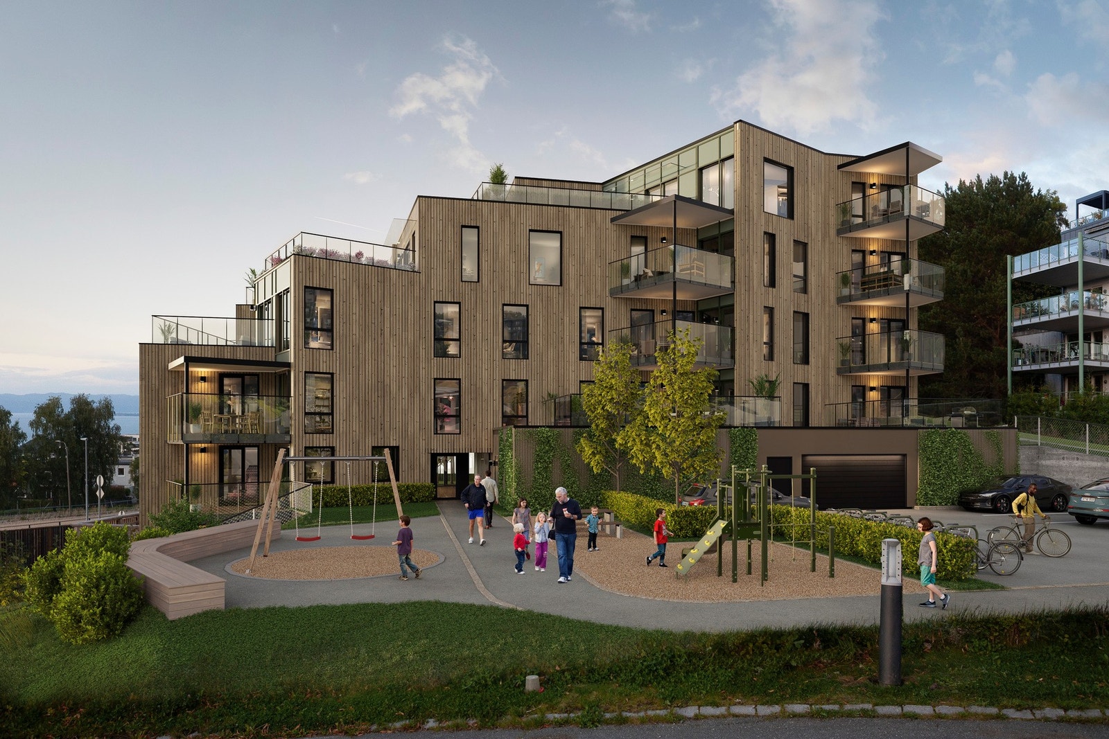 Et lite eksklusivt boligprosjekt på kun 15 leiligheter, med alt du trenger rett i nærheten. Illustrasjonsbilde Galleribilde