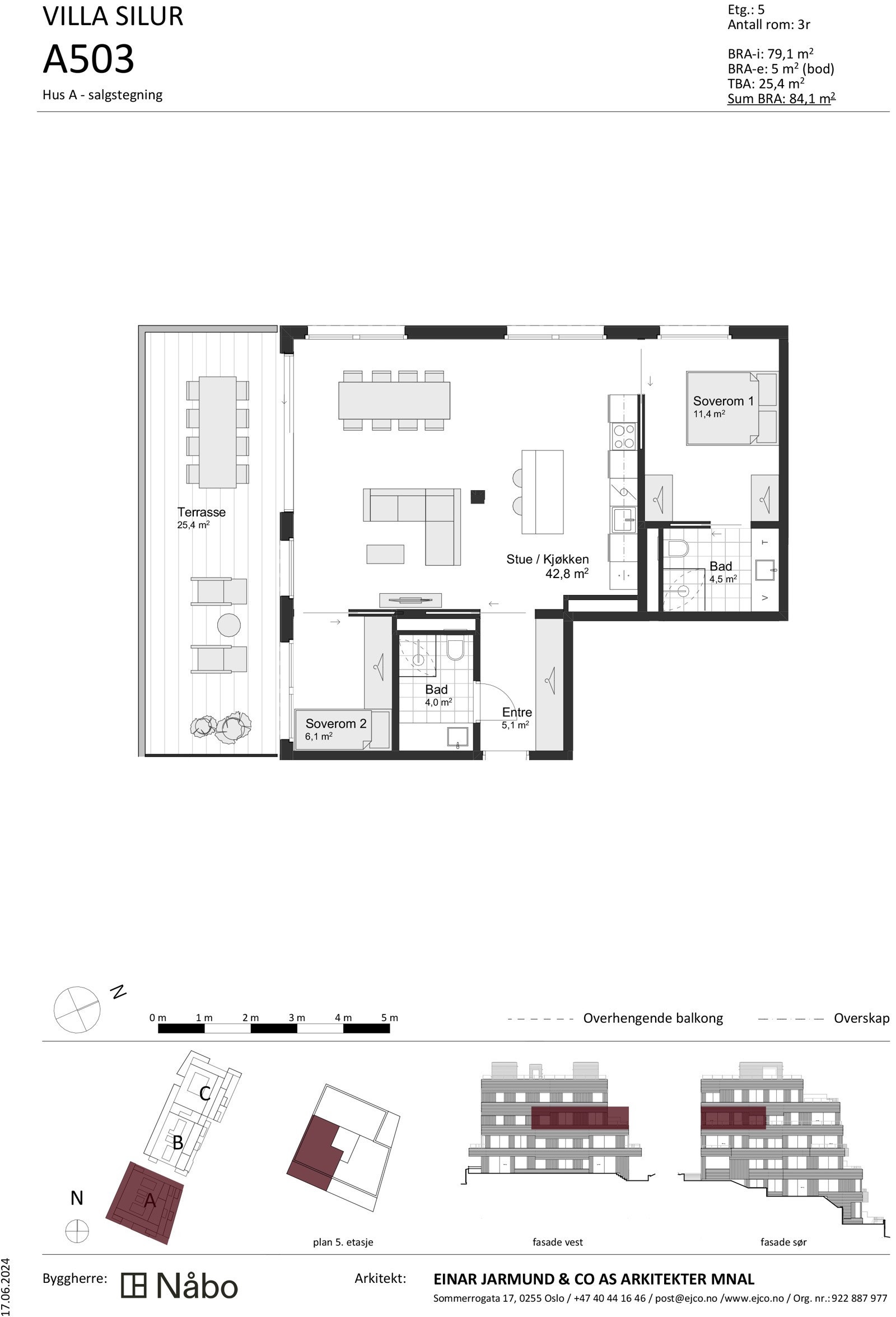 A503 Hus A - salgstegning Galleribilde