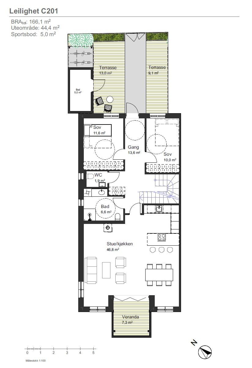 Plantegning - C201 - Hovedetasje Galleribilde
