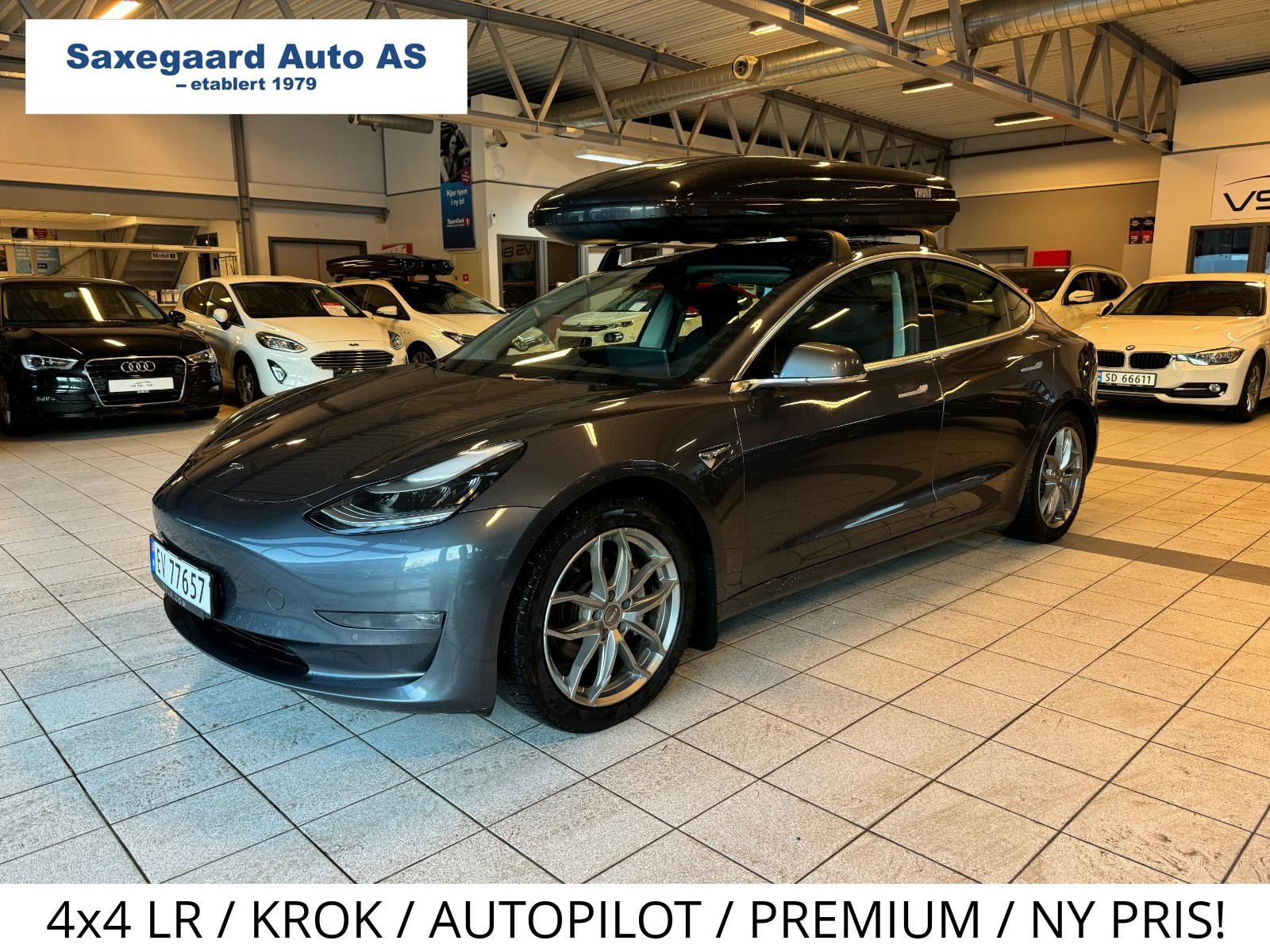 Tesla Model 3 4x4 LR / KROK / AUTOPILOT / PREMIUM / NY PRIS!