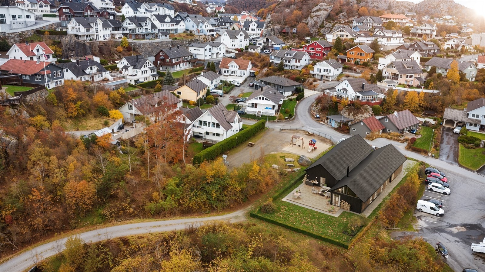 En bolig med alt på én flate kombinerer funksjonalitet, tilgjengelighet og komfort, og passer derfor perfekt for både storfamilier og/eller personer med særlige behov. Galleribilde