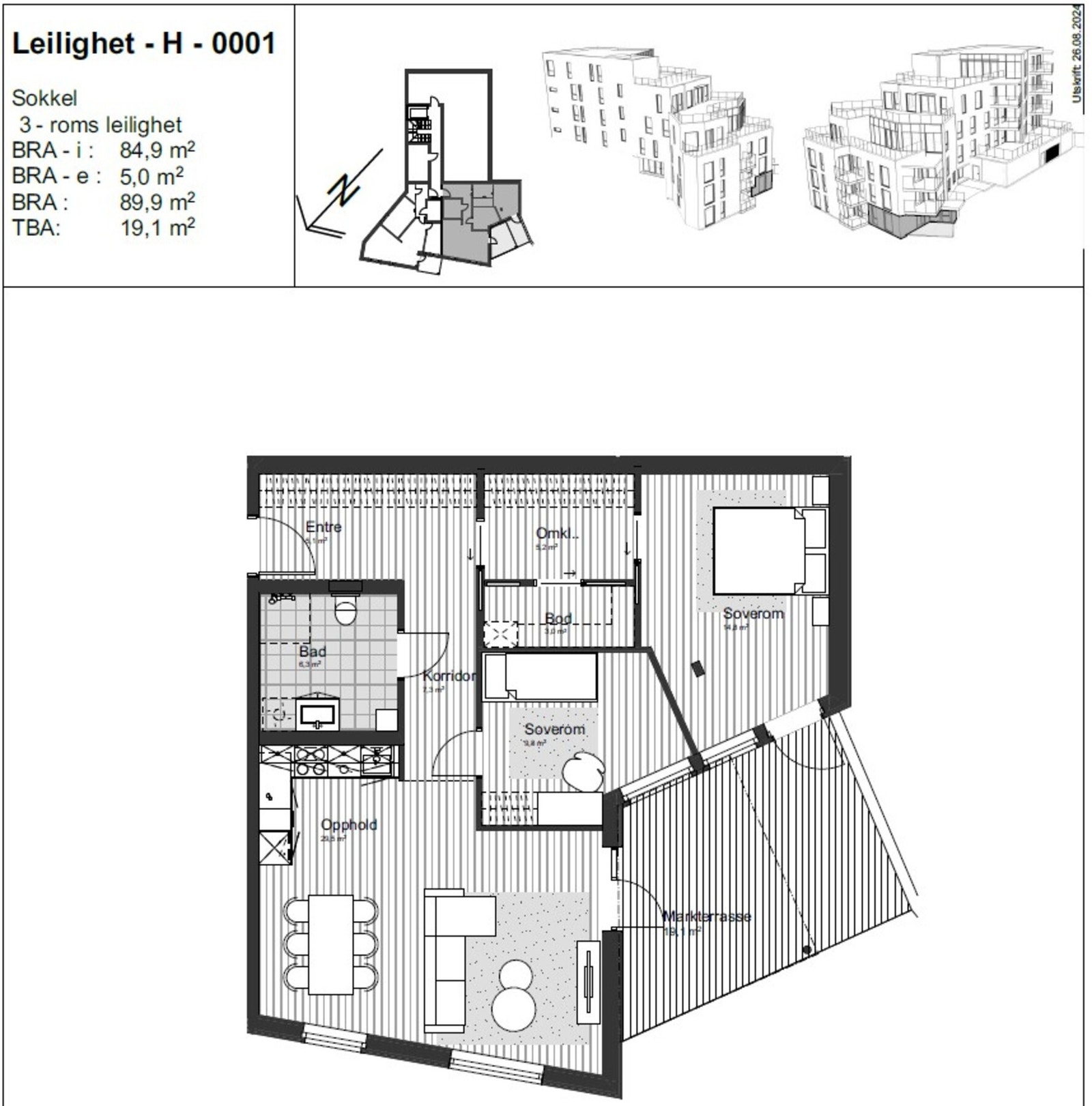 Planløsning - medfølgende sportsbod og mulighet for kjøp av egen p-plass Galleribilde