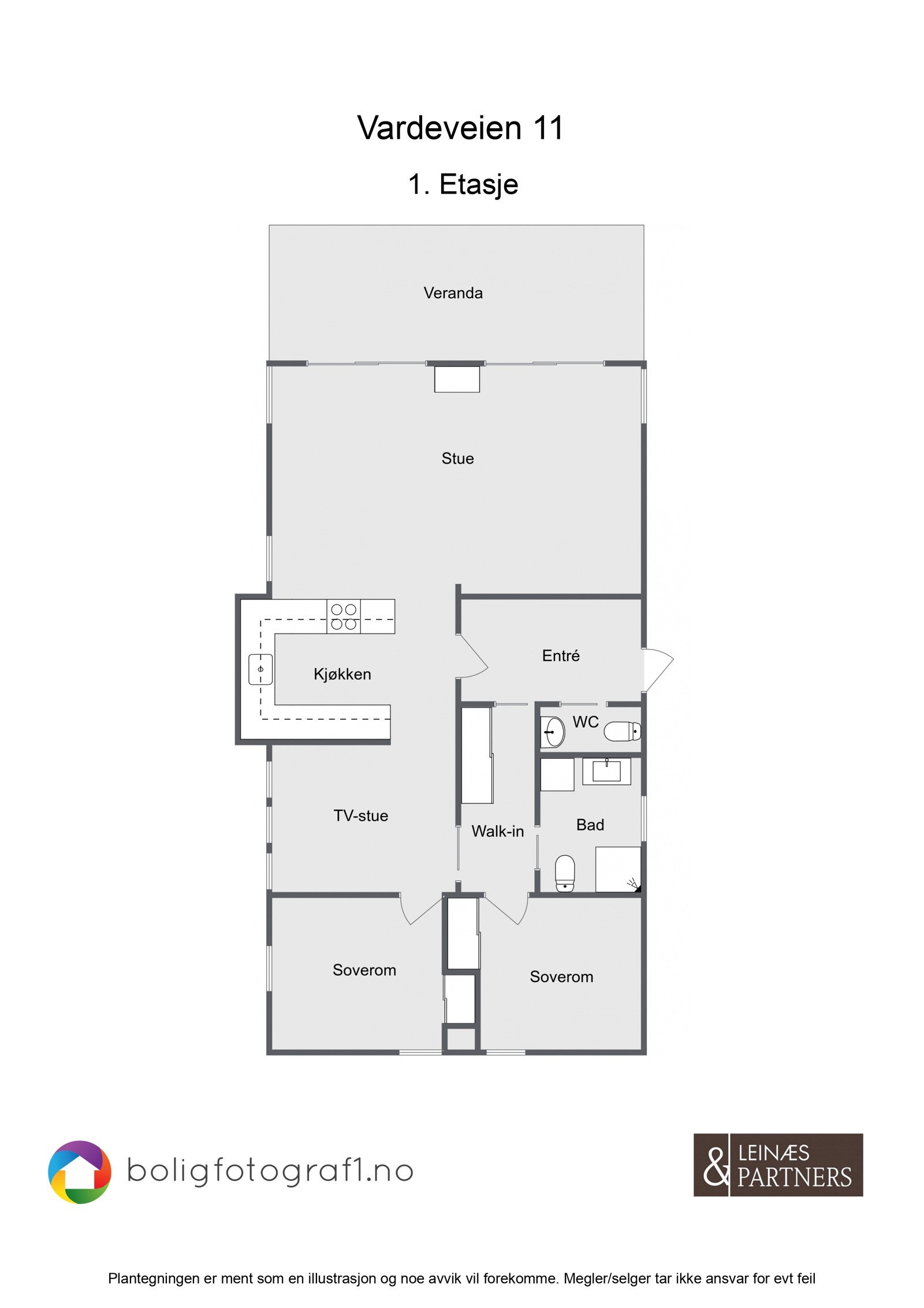 Plantegning B1 - 1. etasje Galleribilde